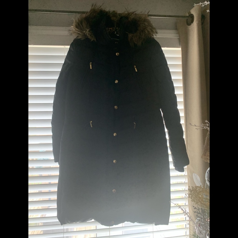 Xl lightly used Michael Kors black and gold hardware winter coat for sale!